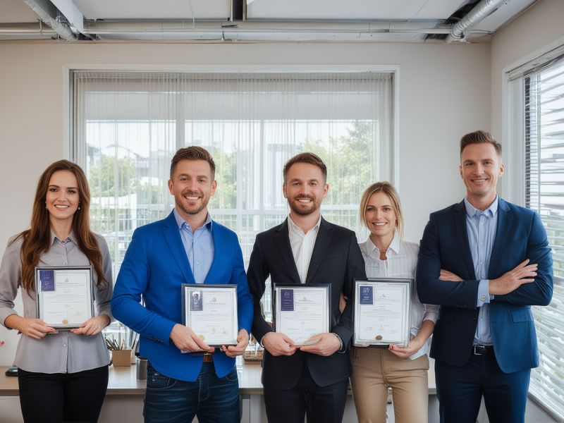 Hangers Installation Co team with professional awards and certifications