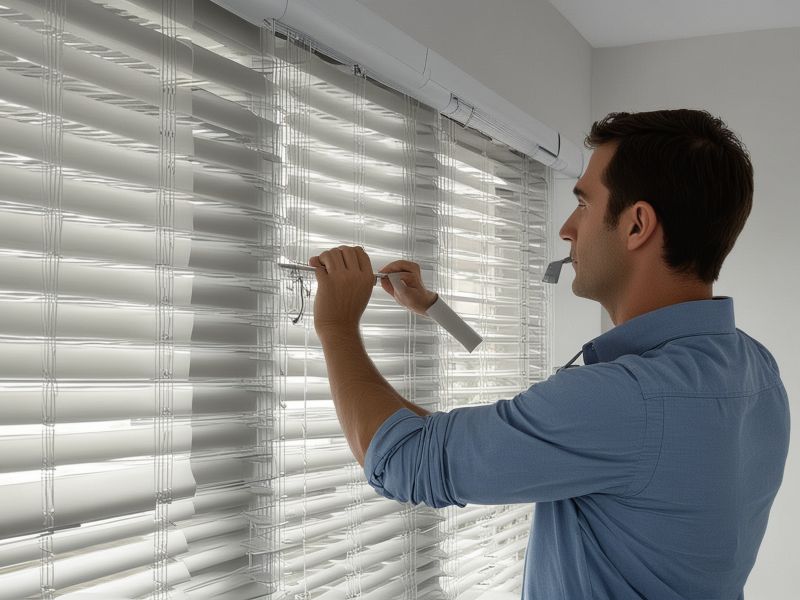Final quality check and customer walkthrough of installed blinds