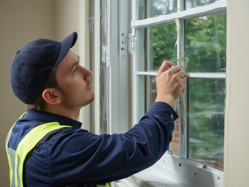 Professional custom blinds installation in a modern home interior
